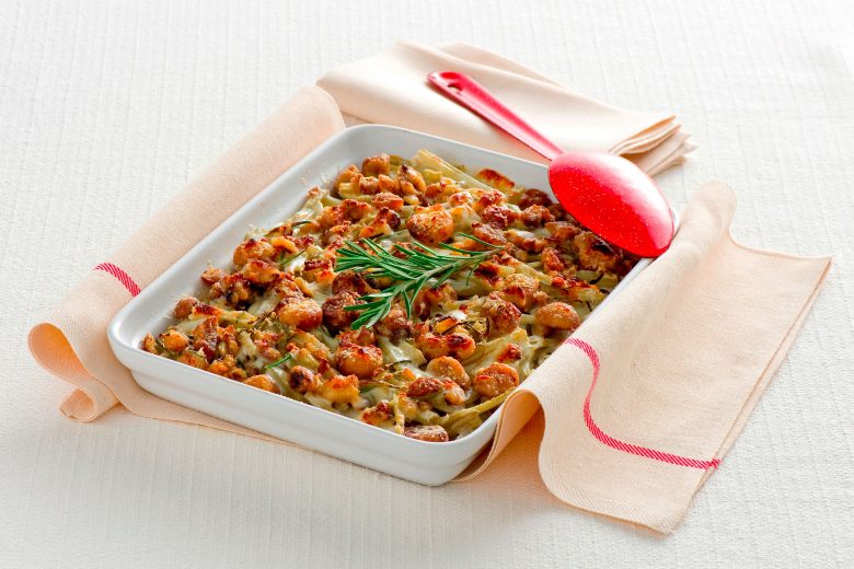 Cardi al gratin con castagne