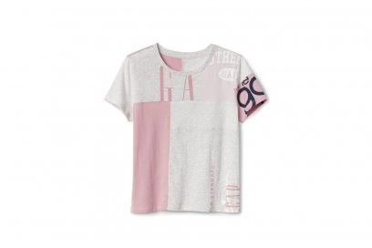 GAP-REMIX-CROP-PIECE-TEE,-Pink-Combo,-271885