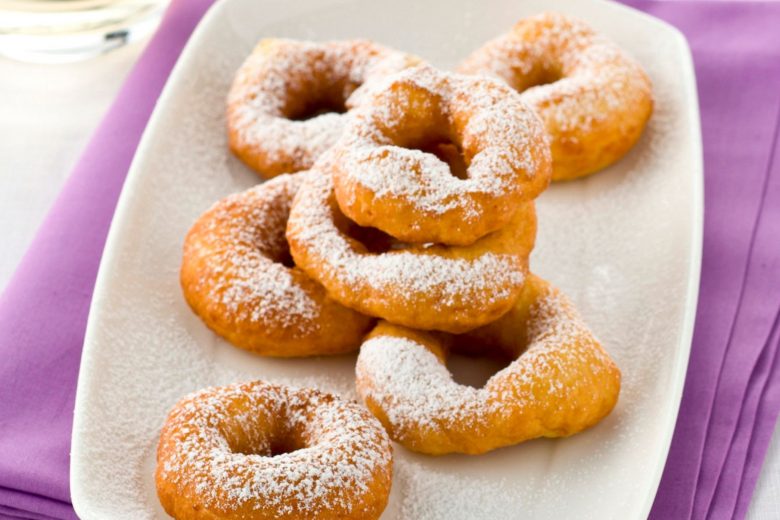 Graffe fritte con impasto senza patate