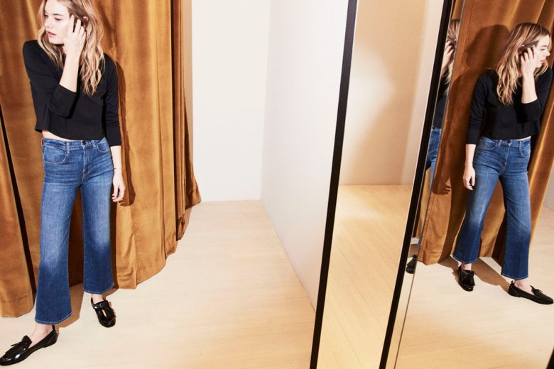 J Brand: Camille Rowe posa con i modelli ‘Icons’