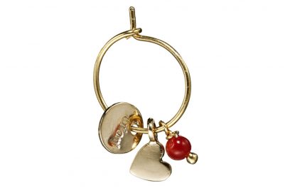 Mono-orecchino_Cuore_Corallo_NianìBijoux