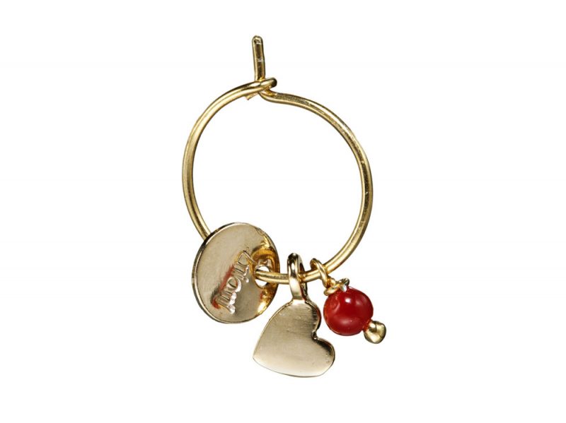 Mono-orecchino_Cuore_Corallo_NianìBijoux