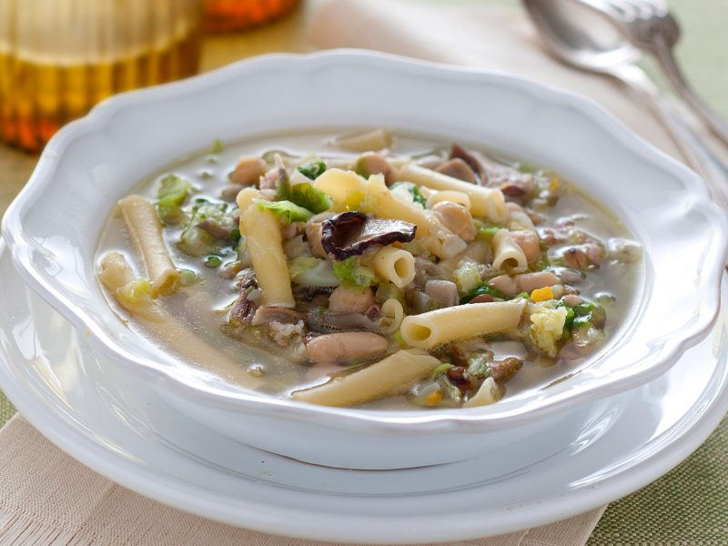 Pasta con ceci e lenticchie