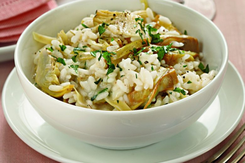 Risotto con carciofi surgelati