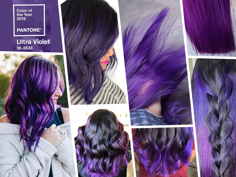 Ultra Violet hair i capelli viola 2018 nel colore Pantone MOBILE_ultraviolet