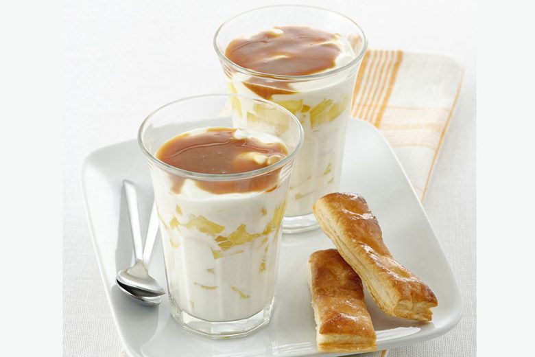 Yogurt con crema mou veloce