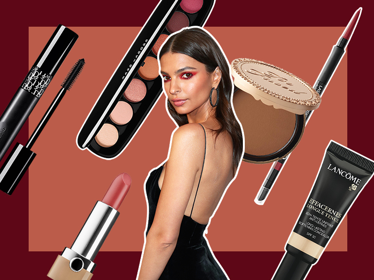 emily ratajkowski copia il trucco intenso nei toni caldi on labbra nude collage_mobile