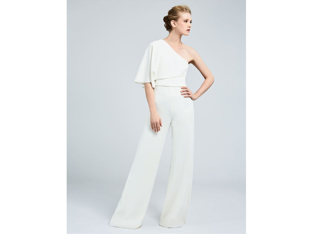 Abiti da sposa con pantaloni 2018: tailleur, completi e jumpsuit