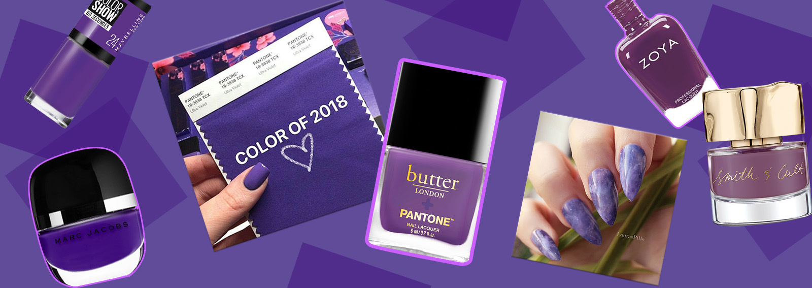 smalti viola ultra violet unghie 2018 collage collage desktop