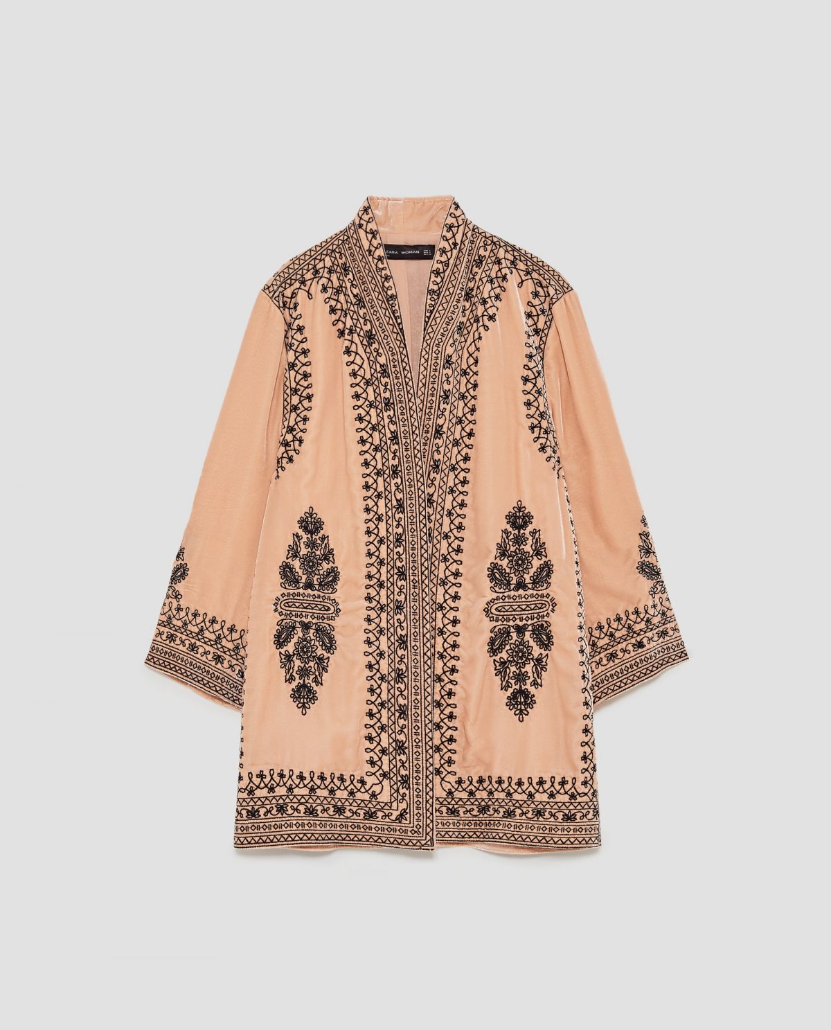 zara kimono velluto