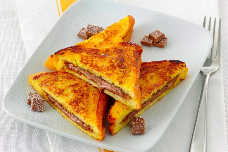 French toast con cioccolato al latte