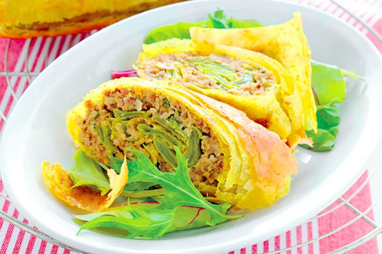 Strudel di carne al curry