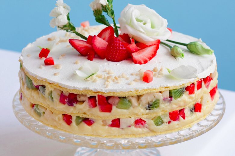 Torta alla frutta con crema pasticcera