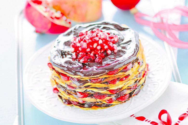 Torta di crepes al cioccolato