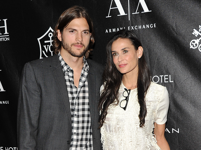 ashton kutcher demi moore red carpet