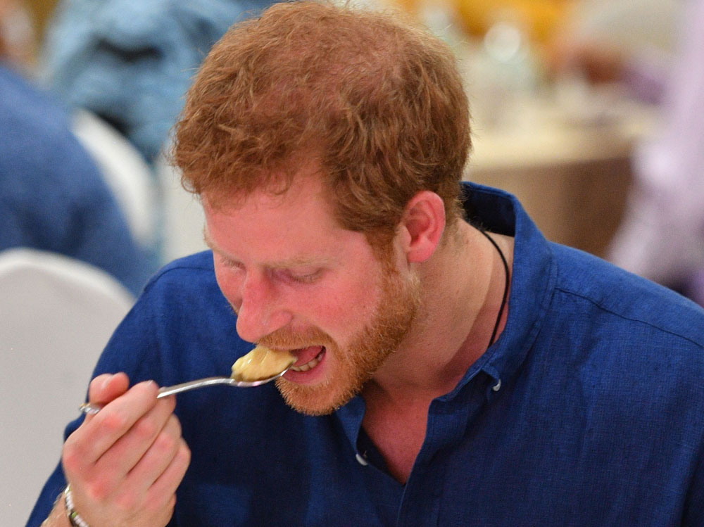 principe harry mangia
