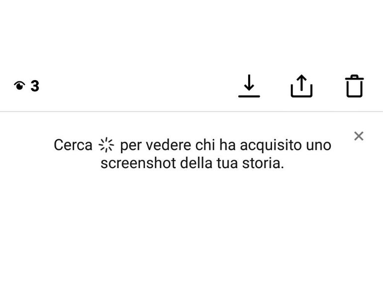 notifica screeshot instagram