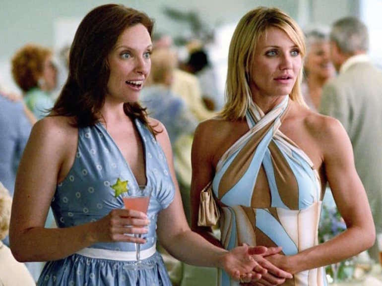 Cameron Diaz vestito azzurrro