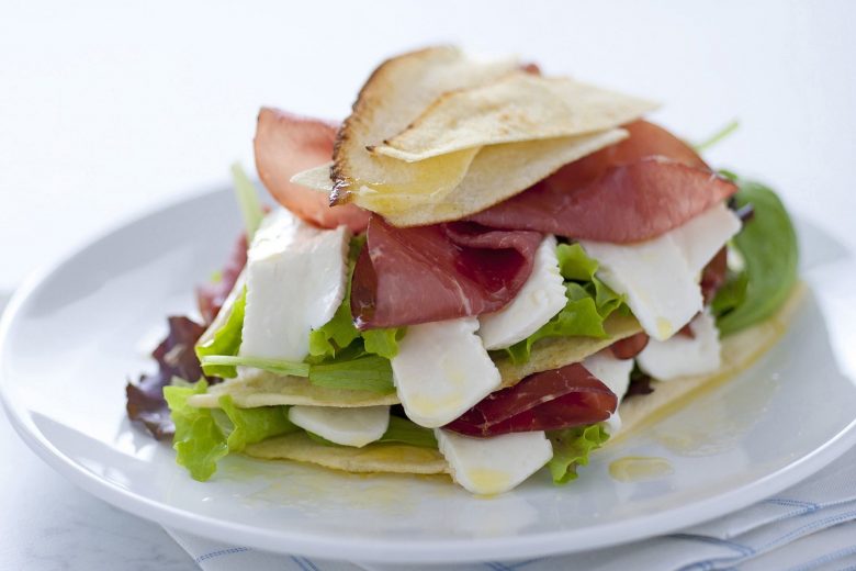 Millefoglie light con pane carasau
