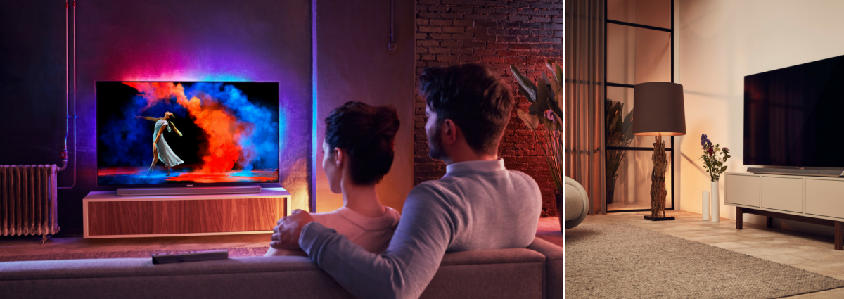 Regole da seguire per posizionare correttamente il tv PHILIPS TV OLED 973 nuovo modello 2018 tv ultrasottile connesso smart tv google assistant DESK