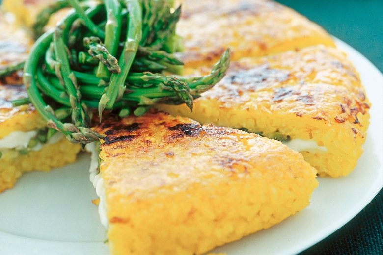 Riso al salto agli asparagi
