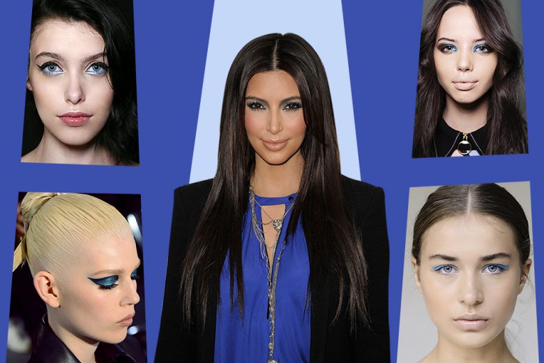 Make up occhi in blu: lo smokey eyes di Kim Kardashian da provare