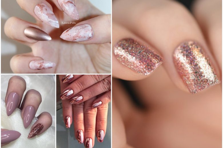 Nail art oro rosa: le unghie rose gold che vi faranno innamorare