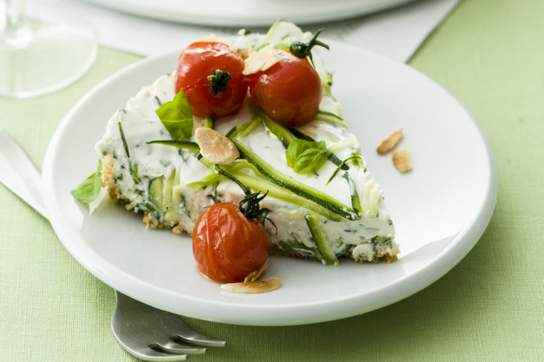 Cheesecake salato con zucchine e formaggio spalmabile