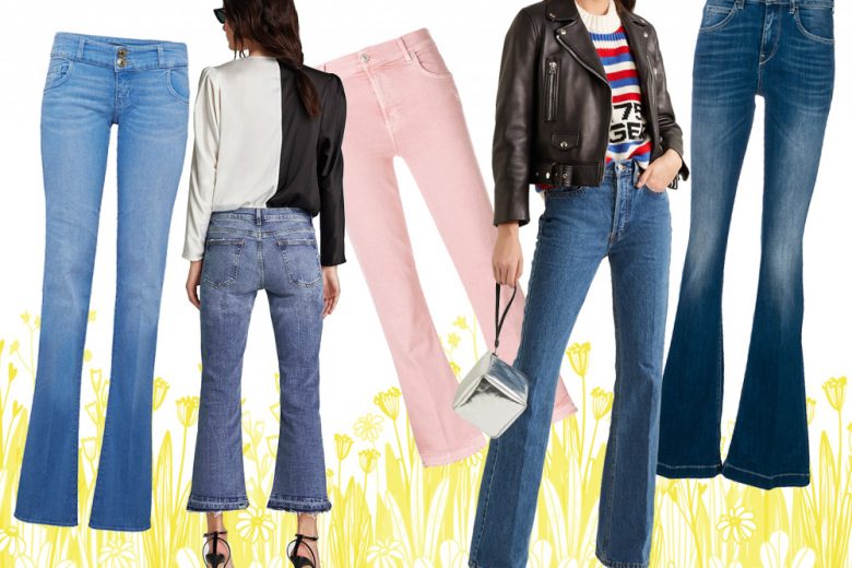 Jeans zampa: i modelli di tendenza della Primavera-Estate 2018