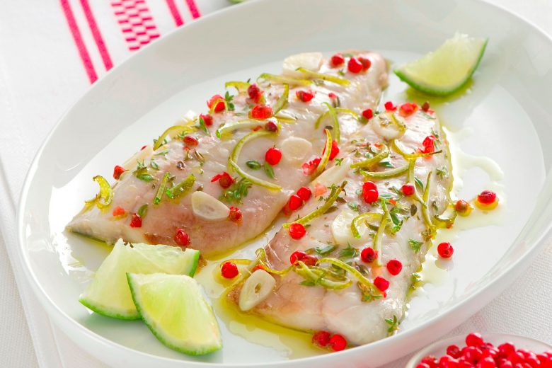 Filetti di pesce al pepe rosa