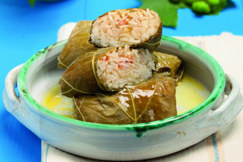 Foglie di vite con ripieno vegetariano