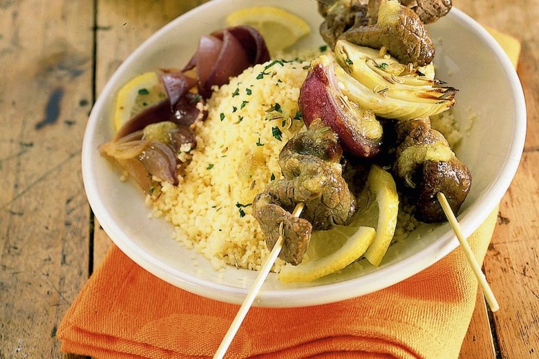 Kebab con cous cous