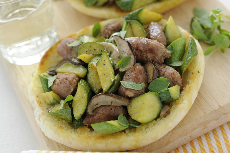 Pane zucchine e salsiccia