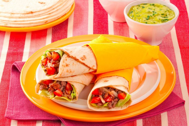 Tortillas ripiene per burrito