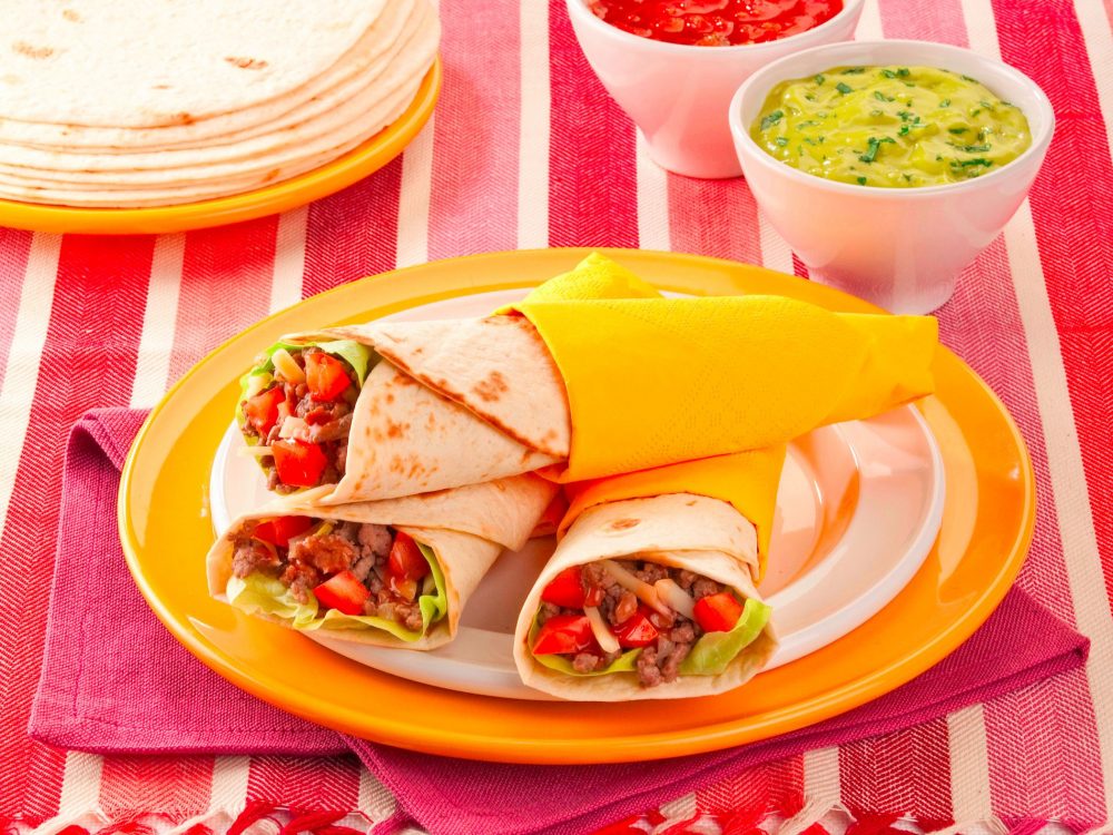 Tortillas ripiene per burrito