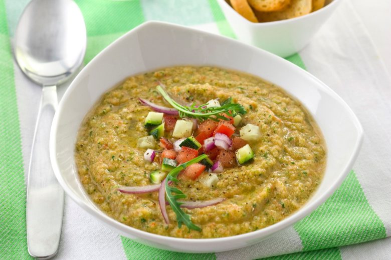 Gazpacho di zucchine e pomodori