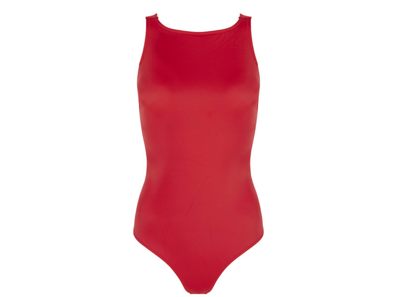 Iris_Lilly_High Neck Cross Strap Swimsuit_Red_£15.39 _ €16.09