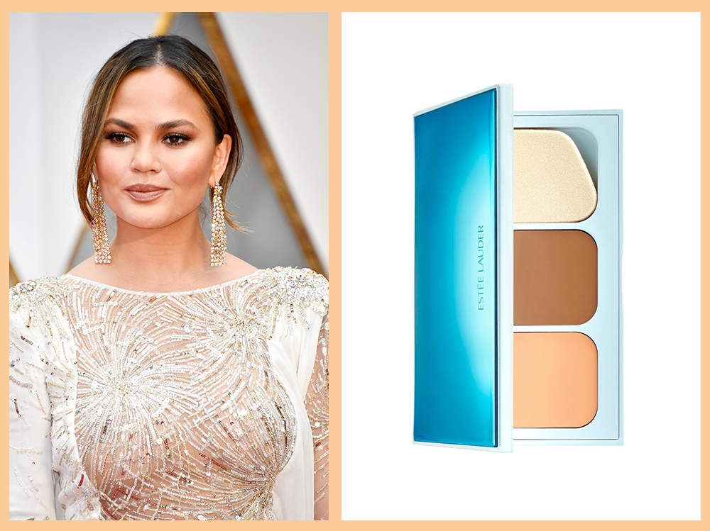 contouring-viso-tondo-estee-lauder-new-dimension-sculpt-face-Chrissy-Teigen