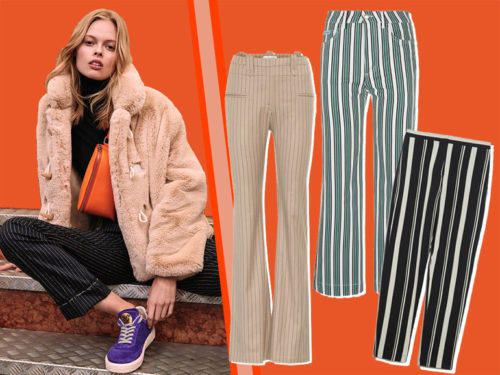 Pantaloni a righe: verticali e sottili, sono il trend dell'autunno 2018