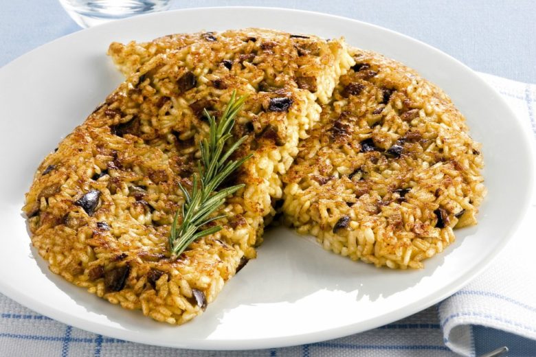 Tortino di riso con melanzane