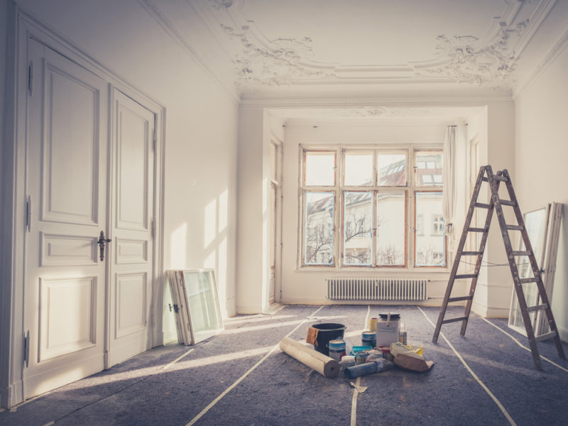 renovation - apartment during  restoration - home improvement