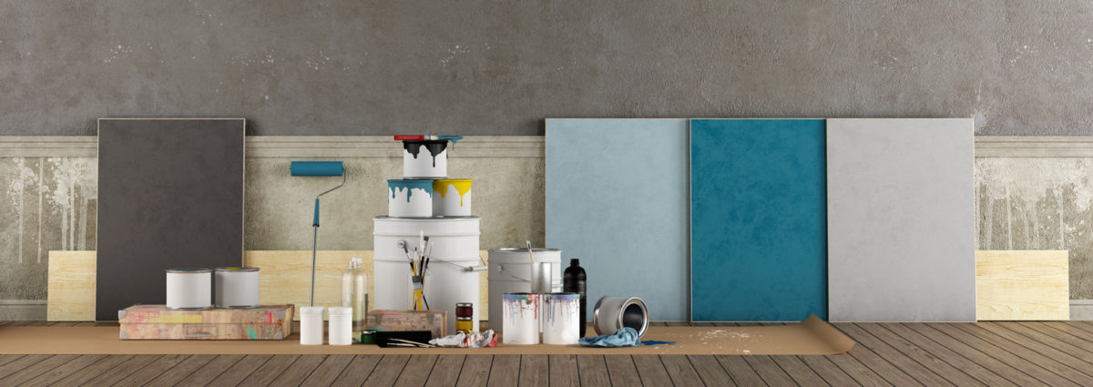 Select color swatch to paint old wall