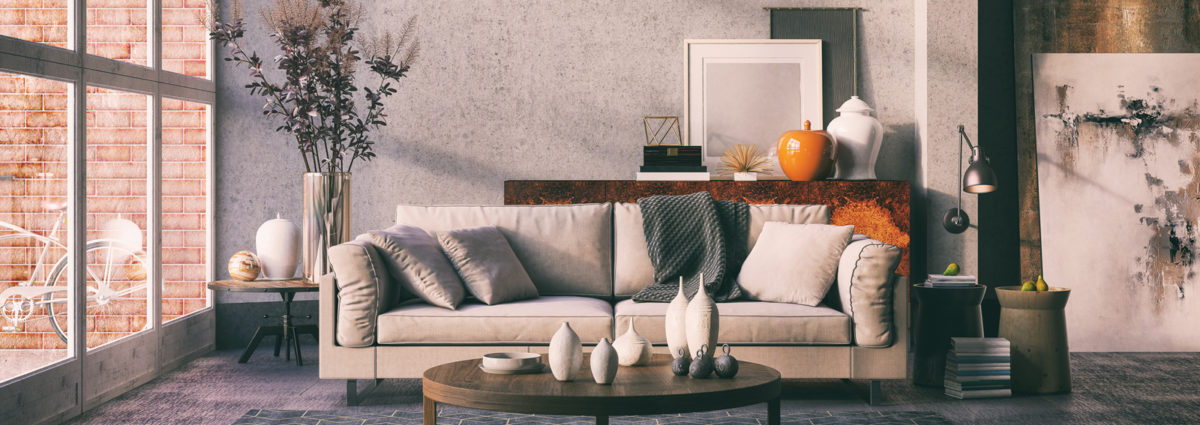 Retro artistic livig room