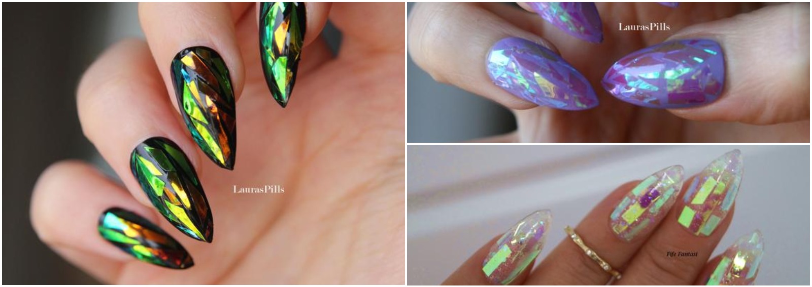 shattered glass nails nail art unghie effetto vetro rotto manicure cover desktop
