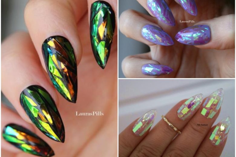 Shattered glass nails: le unghie effetto vetro rotto per una nail art originale