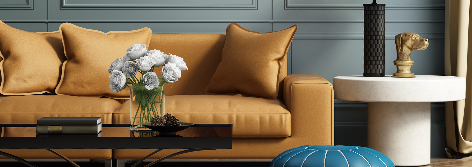 Contemporary elegant luxury living room
