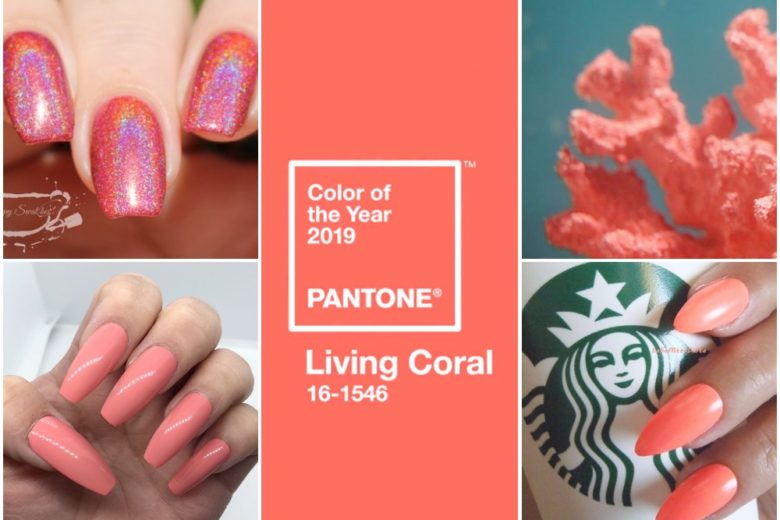 Unghie corallo: la tendenza nail art Pantone Living Coral per manicure glam