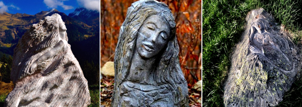 Angelo Fierro sculture nella roccia museo open air Morbegno Val Masino Sondrio Arte scultura DESK