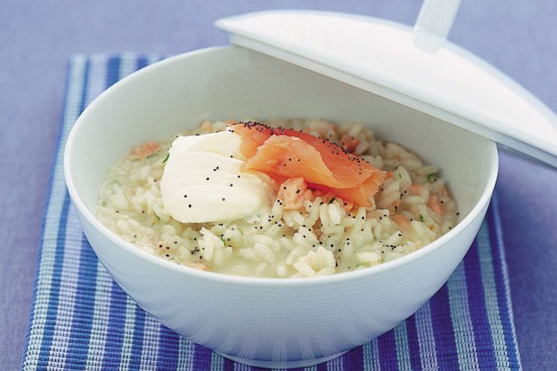 Risotto vodka e salmone