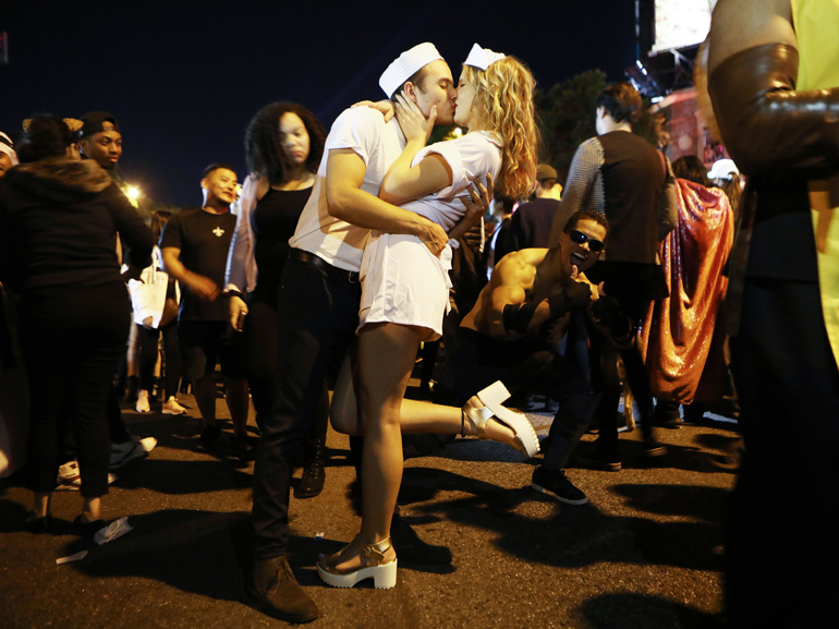 Hollywood Hosts Large Halloween Street Party